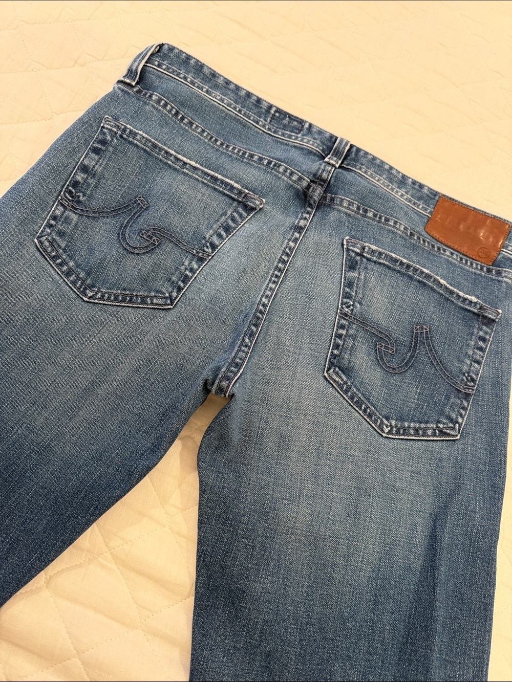 Ag Adriano Goldschmied Straight-Leg Jeans in Dark Blue Wash - Picture 7 of 7